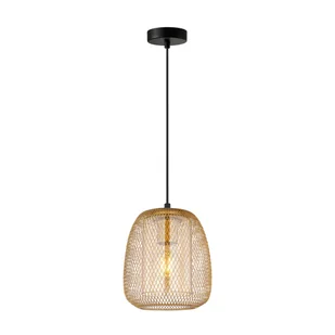 Gustowna lampa wisząca, bursztynowa PND-28612-GD-AMB z serii AMIRIA - Lampy sufitowe - miniaturka - grafika 1