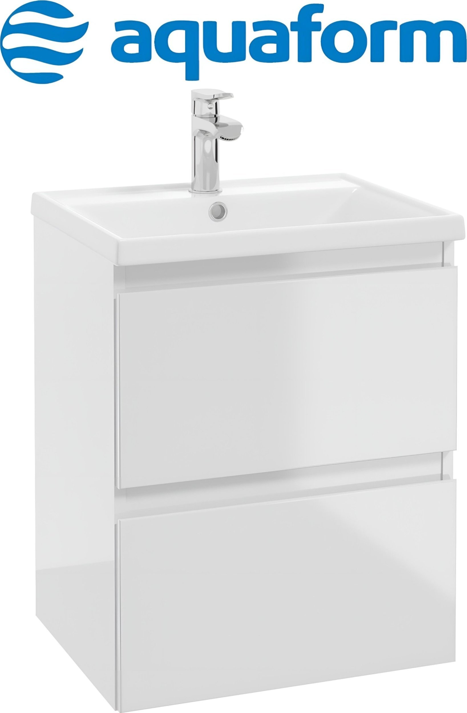 AQ.401-1105011 / AQUAFORM / OTTIMA / SZAFKA PODUMYWALKOWA WISZĄCA 50X60X40 DSM BIAŁY POŁYSK /