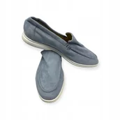 Mokasyny męskie - Mokasyny męskie zamszowe Old Money 45 - miniaturka - grafika 1