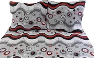 Pościel - Pościel Z Kory 200X220 Lizaki Szare Czerwone Czarne Na Guziki 100% Bawełna - miniaturka - grafika 1