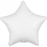 Balony i akcesoria - Amscan Balon foliowy metalik biały gwiazda luzem 48cm - miniaturka - grafika 1