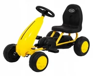 Jeździki dla dzieci - Gokart na Pedały dla Najmłodszych Pełna Obudowa Żółty Jakość - miniaturka - grafika 1