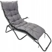 Poduszki ogrodowe - Poduszka Ogrodowa 180X50 Cm Na Leżak Ławkę Huśtawkę Wodoodporna Szara - miniaturka - grafika 1