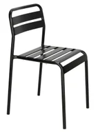 Fotele i krzesła ogrodowe - Metalowe Czarne Krzesło Tarasowe S1-Z09 - miniaturka - grafika 1