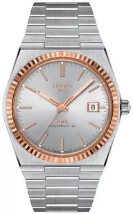 Zegarek Zegarek Tissot T931.407.41.031.00 PRX 40 POWERMATIC 80 18K GOLD BEZEL - Zegarki męskie - miniaturka - grafika 1