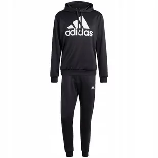 Dres męski adidas Terry Hooded Tracksuit czarny IP1610 L - Dresy męskie - miniaturka - grafika 1