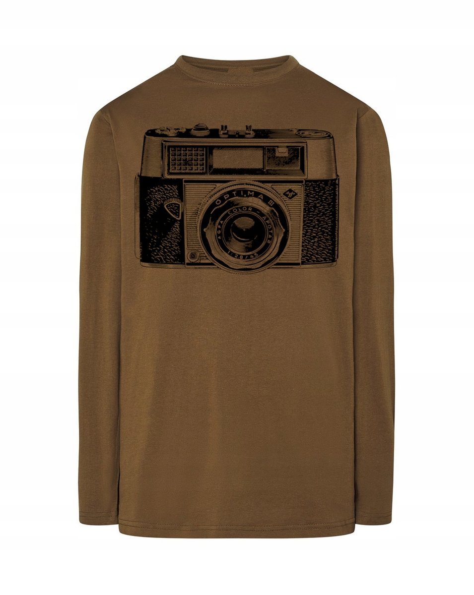 Longsleeve VINTAGE nadruk Aparat Optima r.XS