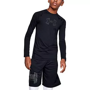 Odzież sportowa dziecięca - Under Armour Armour HeatGear Long Sleeve -BLK - S 1343014-002_S - grafika 1