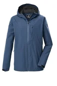 Kurtki męskie - killtec Męska kurtka funkcyjna/kurtka outdoorowa z kapturem, pakowalna KOS 56 MN JCKT, ciemnoniebieska, L, 43937-000 - miniaturka - grafika 1