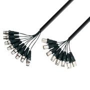 Kable - K3 L8 MF 0300, Kabel Multicore 8 x XLR męskie – 8 x XLR żeńskie, 3m - miniaturka - grafika 1