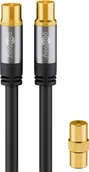 Kable - Goobay TV antenna cable 135dB black 10m 4x shielded (70389) - miniaturka - grafika 1
