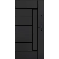 Drzwi zewnętrzne - Drzwi stalowe zewnętrzne wejściowe 90 lewe Paryż 3 antracytowe - miniaturka - grafika 1