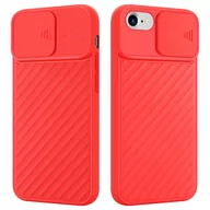 Etui i futerały do telefonów - Pokrowiec Do Apple iPhone 7 / 7S / 8 / SE 2020 Etui w Czerwony Mat Ochrona kamery TPU Obudowa Case Cover Cadorabo - miniaturka - grafika 1