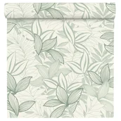 Tapety - Tapeta natura biało-zielona winylowa na flizelinie - miniaturka - grafika 1