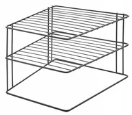 Półki do kuchni - Czarna dwupoziomowa półka do szafki kuchennej Metaltex Palio Lava - miniaturka - grafika 1