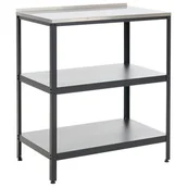 Pozostałe meble ogrodowe - Wyspa kuchenna ogrodowa 80 x 50 x 92 czarna VILAMA - miniaturka - grafika 1