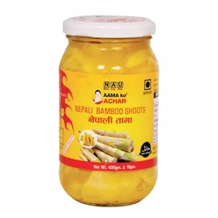 Marynowane pędy bambusa w zalewie Nepali Bamboo Shoots Aama Ko Achar 380g - Pasztet i przetwory mięsne - miniaturka - grafika 1