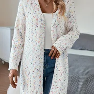 Swetry damskie - TEMU Kardigan z Długim Rękawem dla Kobiet 1s083014 - Kolorowe i Kontrastowy Design, Pranie w Pralce, Warstwowa Odzież na Wiosnę/Jesień do Strojów - miniaturka - grafika 1