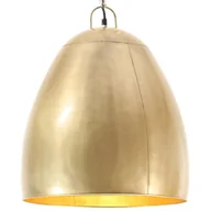 Lampy sufitowe - VidaXL Industrialna lampa wisząca, 25 W, mosiężna, okrągła, 42 cm, E27 320556 - miniaturka - grafika 1