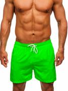 Kąpielówki męskie - Zielony-neon krótkie spodenki kąpielowe męskie Denley XL019 - miniaturka - grafika 1