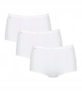 Majtki MAXI damskie Bawełniane SLOGGI Basic+ Maxi 3P 3 SZTUKI białe 44 - Majtki damskie - miniaturka - grafika 1
