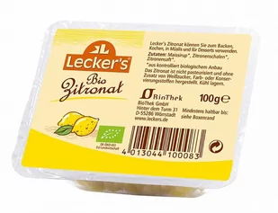 LECKER'S SKÓRKA CYTRYNOWA KANDYZOWANA BIO 100 g - LECKER'S 4013044110082 - Owoce świeże i suszone - miniaturka - grafika 1