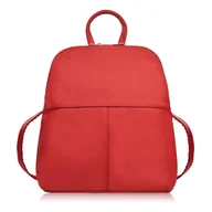 Torebki damskie - Plecaczek damski skórzany czerwony mały plecak miejski Abruzzo ABR-38-RD - miniaturka - grafika 1