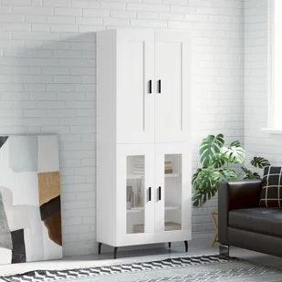 Witrynka, biała, 69,5x34x180 cm, materiał drewnopochodny Lumarko! - Witryny Witrynka, biała, 69,5x34x180 cm, materiał drewnopochodny Lumarko! - Witryny - miniaturka - grafika 1