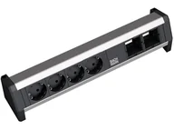 Gniazdka elektryczne - Bachmann Gniazdo nablatowe DESK 4x230V Schuko + 2x moduł pusty - miniaturka - grafika 1