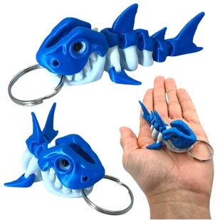 Ruchomy Brelok - Szkielet Rekina, Skeleton Shark, Brelok do Kluczy - Breloki - miniaturka - grafika 1
