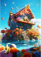 Zabawki kreatywne - HAFT DIAMENTOWY OBRAZ DIAMOND PAINTING MOZAIKA WYKLEJANKA ABSTRAKCJA 30x40 - miniaturka - grafika 1