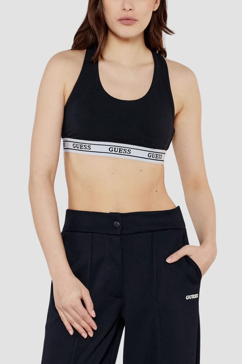 GUESS Czarny damski top sportowy Aline M