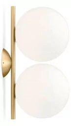 Flos - IC C/W1 Double Lampa Sufitowa/Ścienna w Kolorze Mosiądzu Flos - Lampy sufitowe - miniaturka - grafika 1