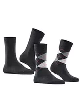 Skarpetki damskie - Burlington Kobiety Skarpety Everyday Mix 2-Pack W SO Bawełna z wzorem 2 Pak, Szary (Anthracite Melange 3081), 36-41 - miniaturka - grafika 1