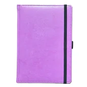 Notesy i bloczki - ELEGANCKI Notes Notatnik A5 w linie z gumką FOLIETOWA LILIA - miniaturka - grafika 1