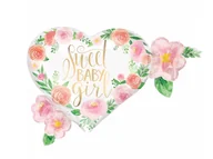 Baby shower i roczek - AMSCAN Kwiecisty balon foliowy na roczek Serce - 68 x 50 cm - 1 szt. 3851401 - miniaturka - grafika 1