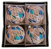 Bombki - Bombka szklana 4 szt. KROPELKI Ø 120 mm - miniaturka - grafika 1