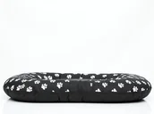 Legowiska dla psów - Hobbydog Legowisko dla psa 100x130cm Czarny z łapkami XXXLPPRCZL2 - miniaturka - grafika 1