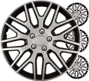 Kołpaki samochodowe 4szt. komplet dakar czarno srebrne 15" cali color box - Kołpaki samochodowe - miniaturka - grafika 1
