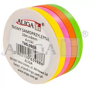 Taśma matowa samoprzylepna TBS-3988 6mm x 10m, op.4rolki - Dekoratorstwo - miniaturka - grafika 1