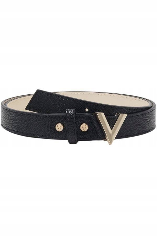 PASEK DAMSKI VALENTINO VCS1R456GN CZARNY - Belt: XS EKO SKÓRA ELEGANCKI