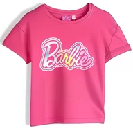 Moda i Uroda OUTLET - Bawełniana koszulka dla dziewczynki, Mattel, Barbie, kolor różowy, rozmiar 104 cm - miniaturka - grafika 1