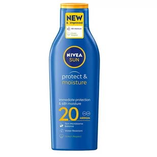 Nivea Sun Protect & Moisture nawilżający balsam do opalania SPF20 200ml - Balsamy i kremy do opalania - miniaturka - grafika 1