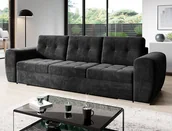 Narożniki - Stylowa sofa 3-osobowa Bari grafitowa rozkładana. - miniaturka - grafika 1