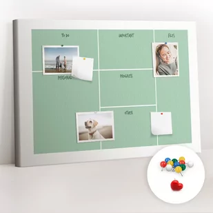 Organizer, Tablica korkowa 100x70 cm + Kolorowe Pinezki - Organizer do biura - Tablice i flipcharty - miniaturka - grafika 1