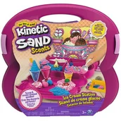 Masy plastyczne - Kinetic Sand Scents Walizka Zestaw Lodziarnia pachnący piasek kinetyczny + akcesoria - miniaturka - grafika 1