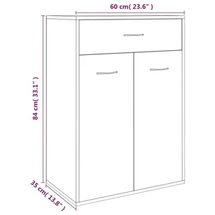 Szafka na buty, brązowy dąb, 60x35x84 cm - Szafki na buty - miniaturka - grafika 10