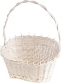 Opakowania i torebki na prezenty - WickerPL Wiklinowy kosz prezentowy kosz na owoce biały 30x18 H10/20/37 cm - miniaturka - grafika 1
