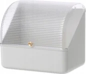 Pudełka i szkatułki - SZKATUŁKA ORGANIZER KUFEREK POJEMNIK SZAFKA NA KOSMETYKI F19 BIAŁA - miniaturka - grafika 1