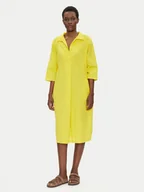 Sukienki - Iconique Sukienka letnia IC25-093 Żółty Regular Fit - miniaturka - grafika 1